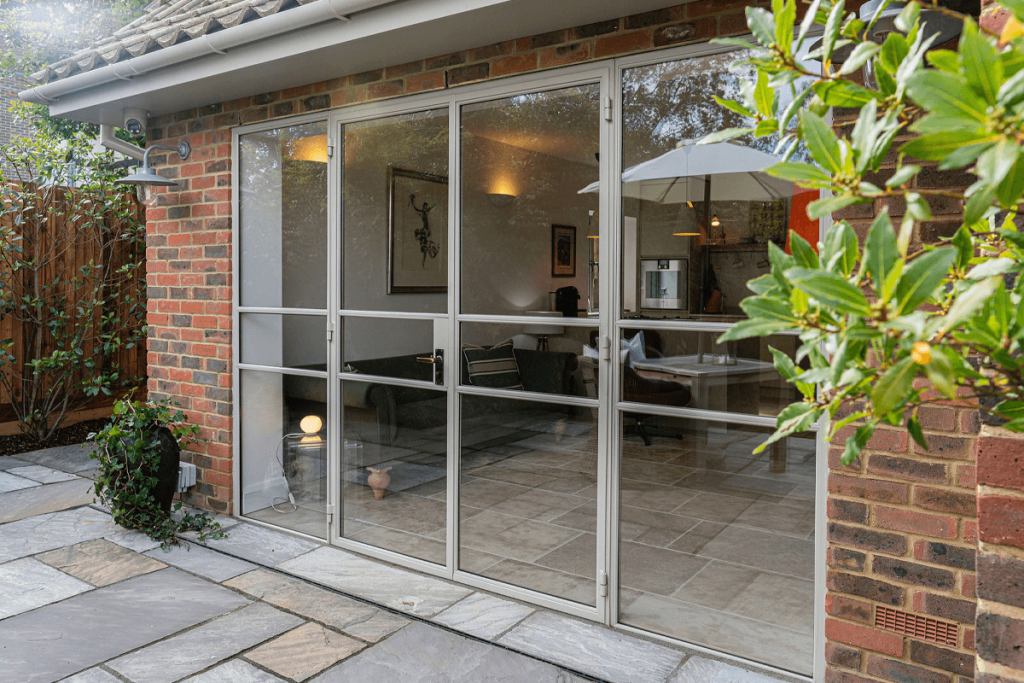 W20 grey french doors